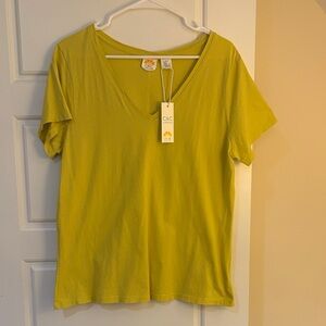 C&C California Gold 100% Cotton Vneck TShirt (L) NWT